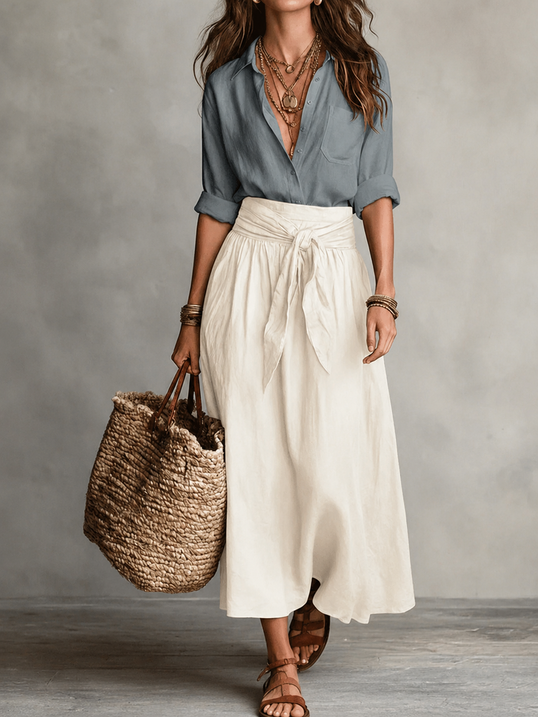 Martina | Elegant and Flowing One-Shoulder Maxi Dress