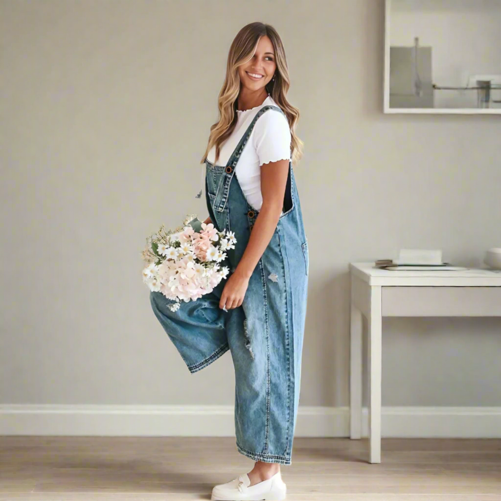 MIA™ – Vintage Wash Adjustable Jumpsuit