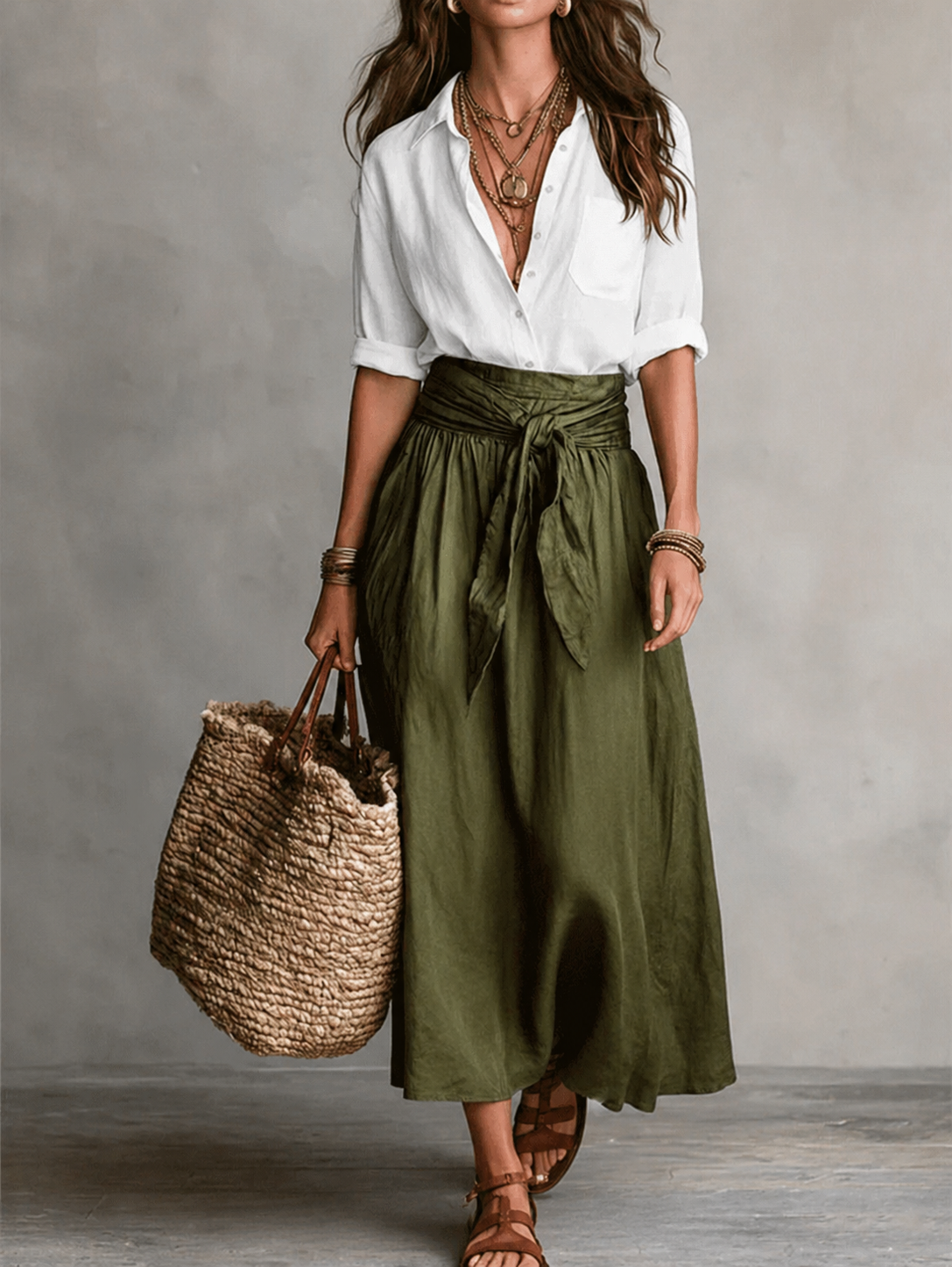 Martina | Elegant and Flowing One-Shoulder Maxi Dress
