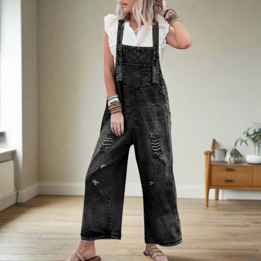 MIA™ – Vintage Wash Adjustable Jumpsuit