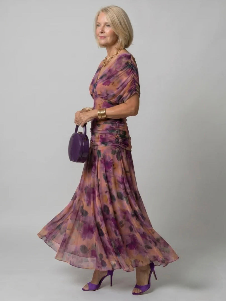 Calen | Off Shoulder Flow Midi Dress