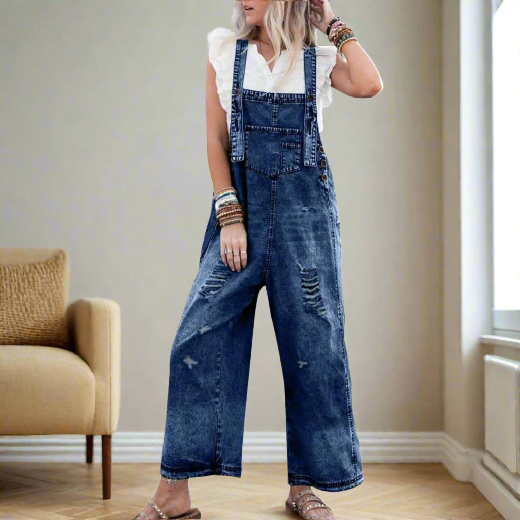 MIA™ – Vintage Wash Adjustable Jumpsuit