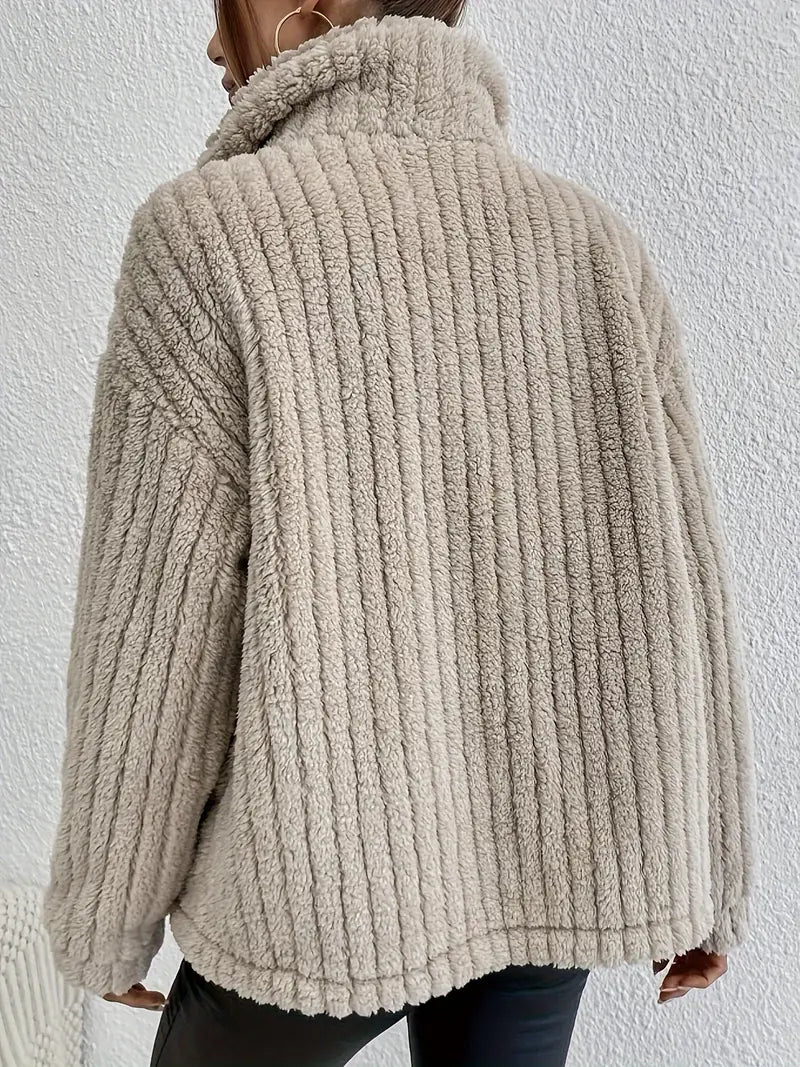 Agni | Double-Sided Velvet Button Cardigan