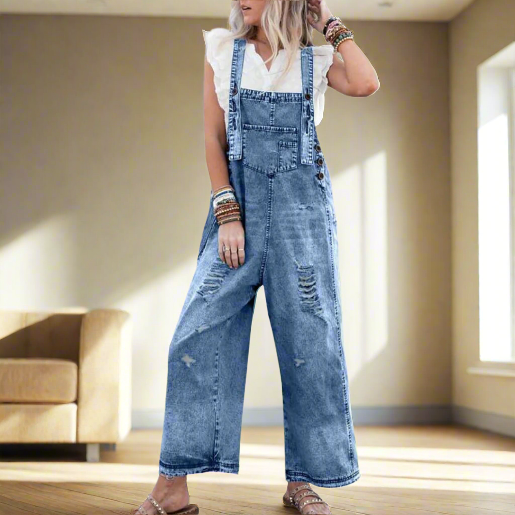MIA™ – Vintage Wash Adjustable Jumpsuit
