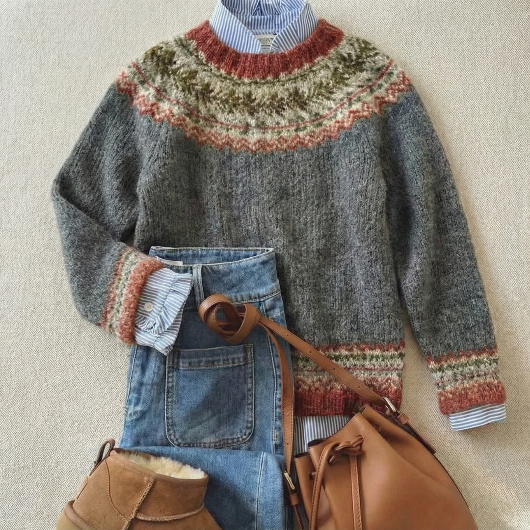 Joyce | Vintage Nordic Pattern Jumper