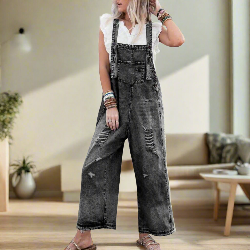 MIA™ – Vintage Wash Adjustable Jumpsuit