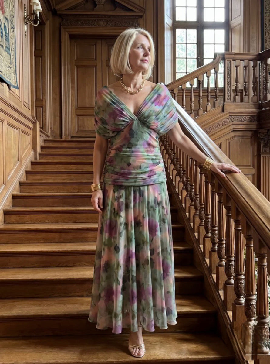 Calen | Off Shoulder Flow Midi Dress