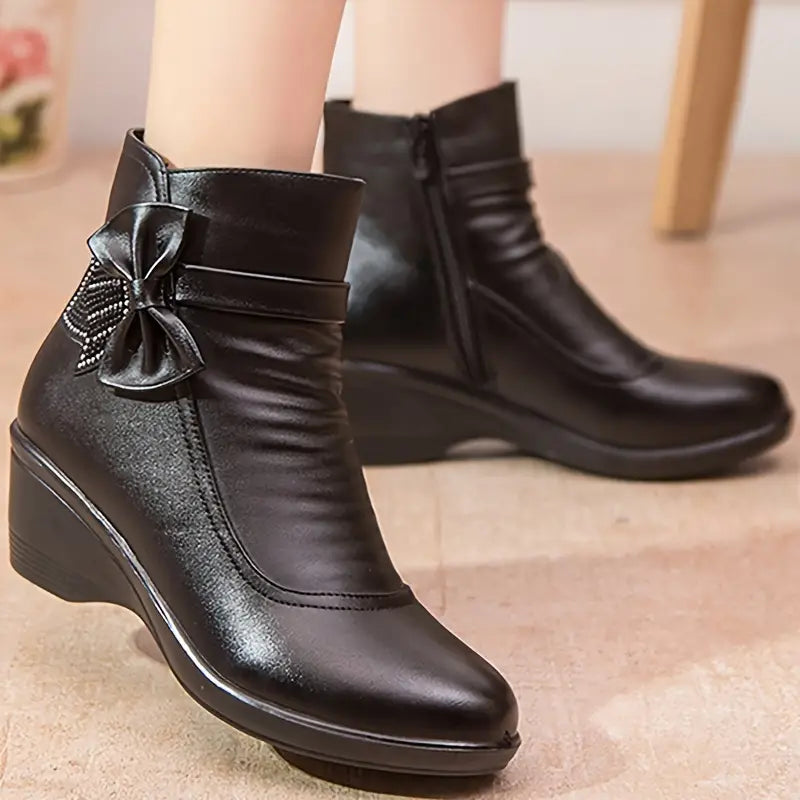 SERENELLA™ | Platform Bow Ankle Boot