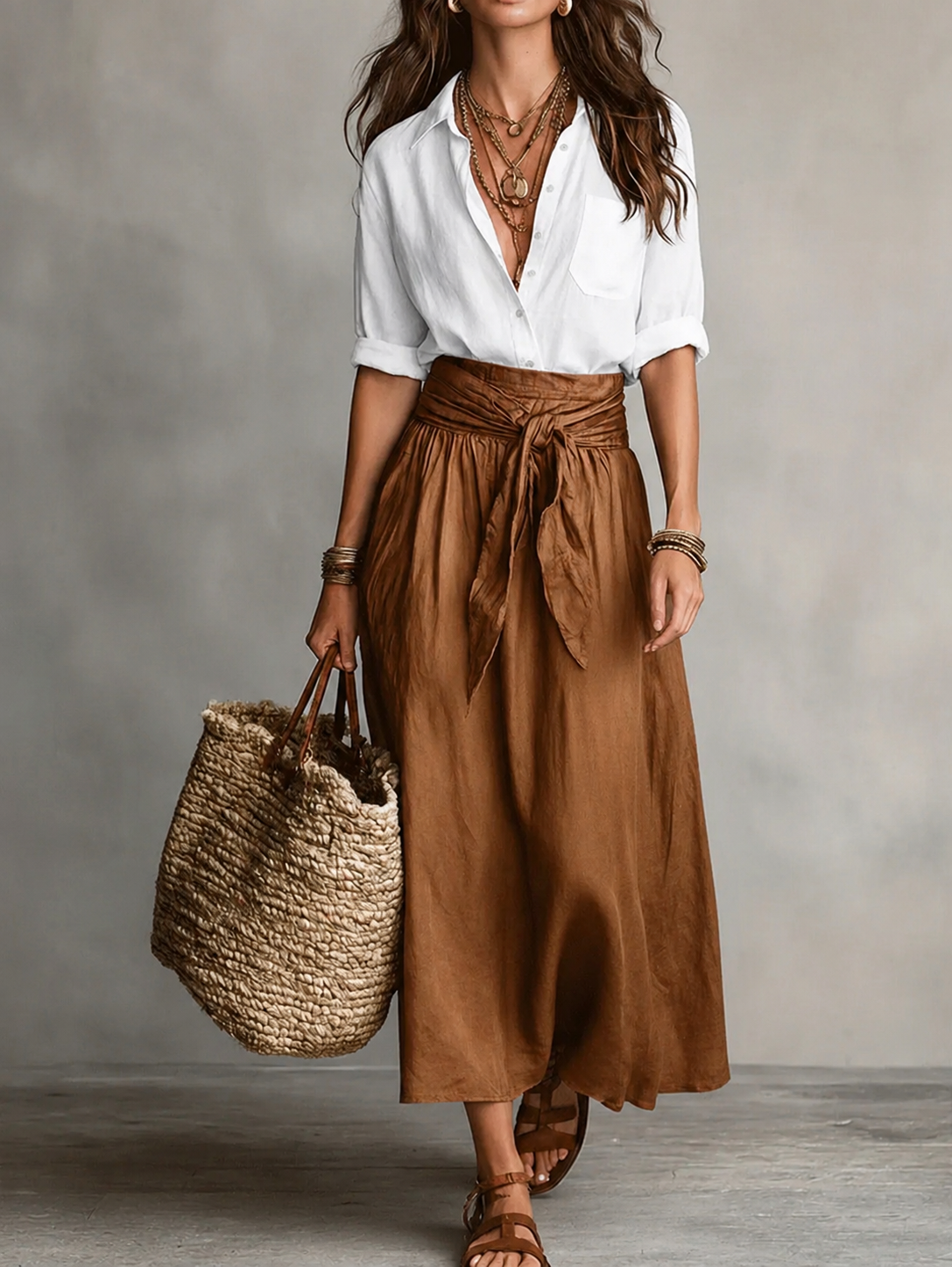 Martina | Elegant and Flowing One-Shoulder Maxi Dress