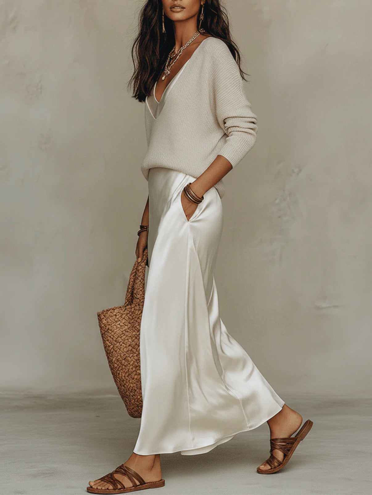 Isolde™ Knit & Satin Ensemble
