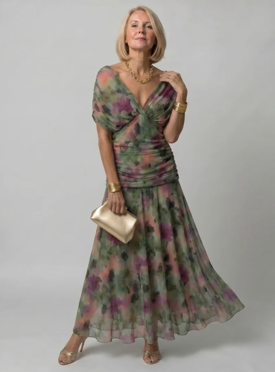 Calen | Off Shoulder Flow Midi Dress