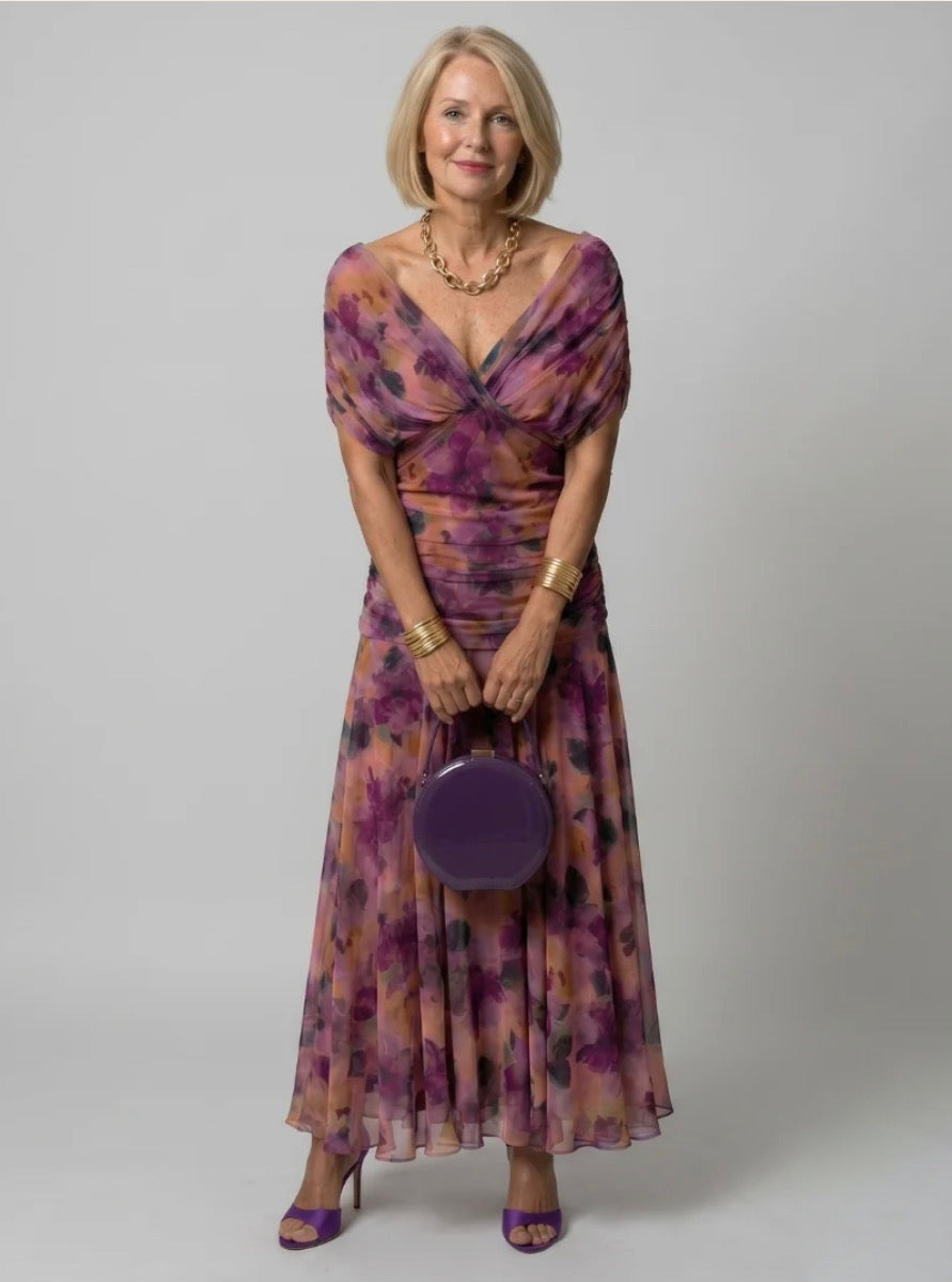 Calen | Off Shoulder Flow Midi Dress